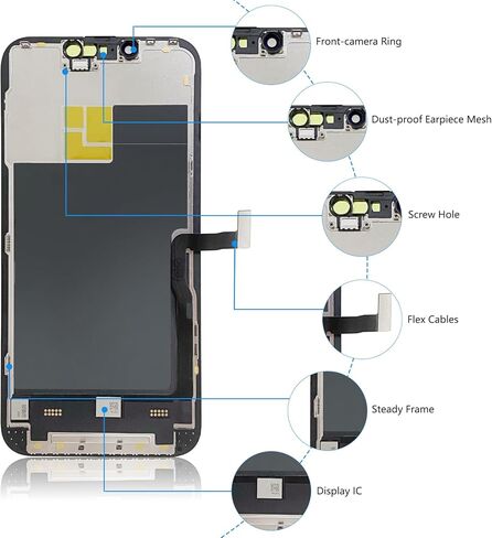 استبدال شاشة iPhone 13 مقاس 6.1 بوصة، محول رقمي لشاشة LCD تعمل باللمس ثلاثي الأبعاد لـ A2482، A2631، A2635، A2633، A2634 مع لاصق مقاوم للماء + زجاج مقسى + أدوات إصلاح لـ iPhone 13 in Saudi Arabia
