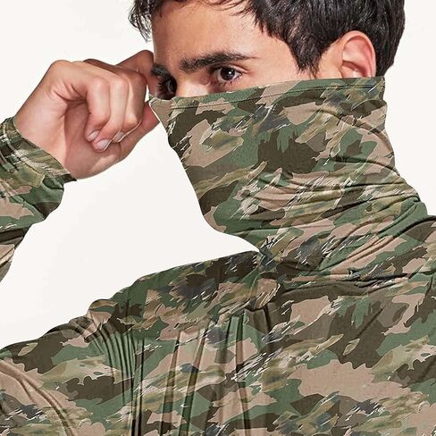 Men Lightweight Breathable UPF 50+ Hoodies Sun Protection UV Long Sleeve Shirts with Hooded Outdoor Rash Guard in Saudi Arabia