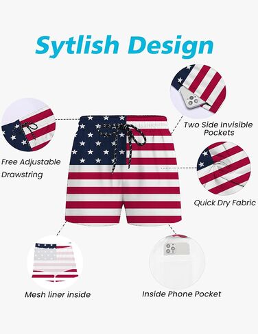 COOFANDY Men's Swim Trunks Quick Dry Bathing Suit with Pockets Swimwear Beach Board Short Swimsuit S-XXL in Saudi Arabia