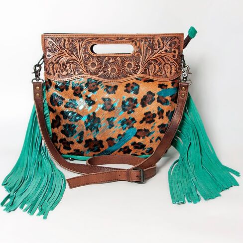 American Darling Clutch Hand Tooled Hair on Genuine Leather Western Women Bag Handbag Purse | Purses for Cute in Saudi Arabia