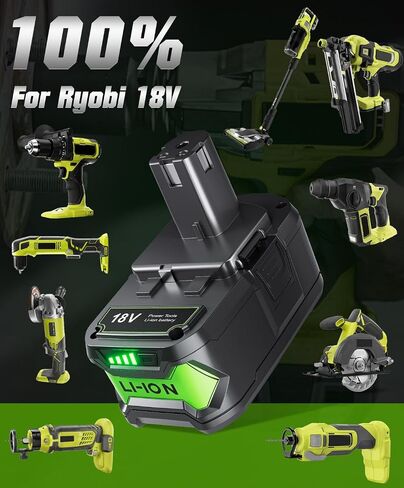 NEW Upgraded 3.5Ah 18V Battery for Ryobi 18V Battery Lithium-ion Battery for Ryobi 18V ONEPLUS Battery P102 P108 P189 P190 P197 P100 P107 for 18V Ryobi Battery Replacement Cordless Tool Battery 2PACK in Saudi Arabia