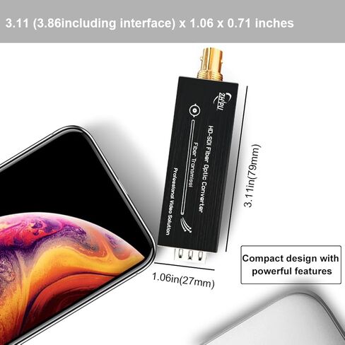 موسع ألياف 3G SDI 1080P&60HZ، محول صغير من الألياف الضوئية يشتمل على وحدة SFP، ناقل حركة طويل يصل إلى 20 كم مع مخرج حلقة تالي RS485 in Kuwait