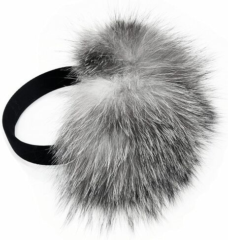 Hima 100% Real Fox Fur Earmuffs Made in New York in Kuwait