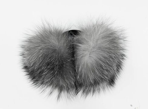 Hima 100% Real Fox Fur Earmuffs Made in New York in Kuwait