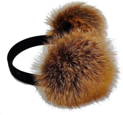 Hima 100% Real Fox Fur Earmuffs Made in New York in Kuwait