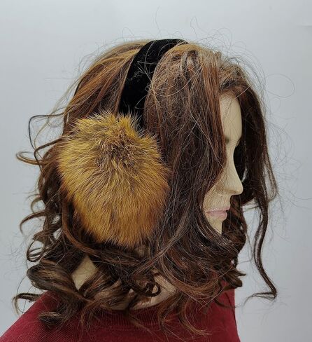 Hima 100% Real Fox Fur Earmuffs Made in New York in Kuwait