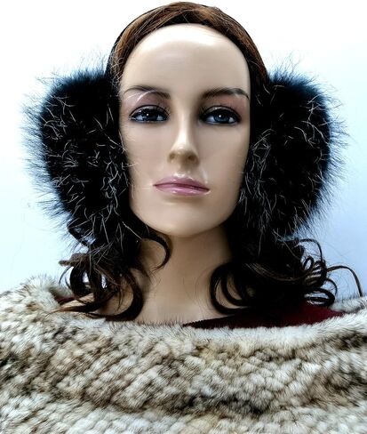 Hima 100% Real Fox Fur Earmuffs Made in New York in Kuwait