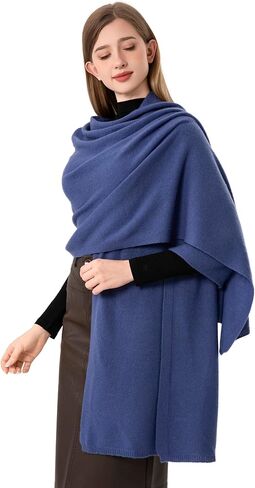 Cashmere Wrap Warm Soft Knitted Scarf Stole for Women Airplane Travel Blanket Shawl 87x28 in Extra Large Pashmina in Saudi Arabia