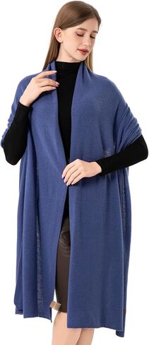 Cashmere Wrap Warm Soft Knitted Scarf Stole for Women Airplane Travel Blanket Shawl 87x28 in Extra Large Pashmina in Saudi Arabia