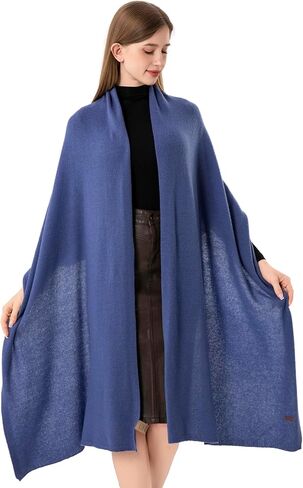 Cashmere Wrap Warm Soft Knitted Scarf Stole for Women Airplane Travel Blanket Shawl 87x28 in Extra Large Pashmina in Saudi Arabia
