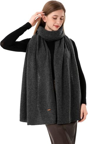 Cashmere Wrap Dark Soft Jetbted Darf Stole for Women Airplane Travel Blanket Shawl 87x28 in pashmina كبيرة جدًا in Kuwait