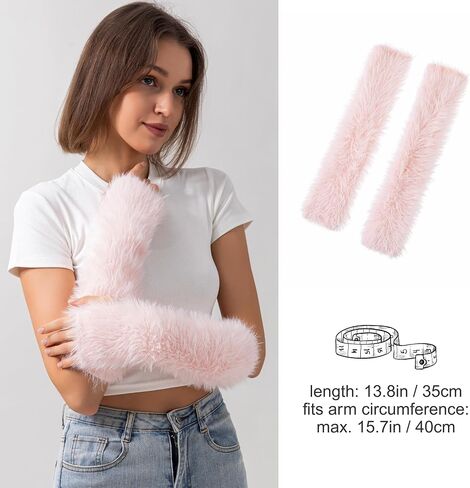 F Flammi Arm Warmers Women Kawaii Japanese Harajuku Y2k Arm Warmer for Girls Velvet Fingerless Gloves Knitted Arm Sleeve in Saudi Arabia