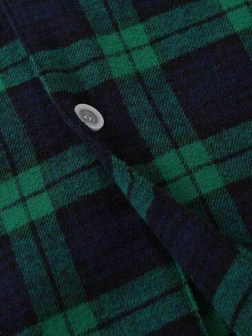 Latuza Men's Cotton Flannel Nightshirt Button Down Sleep Shirt in Saudi Arabia