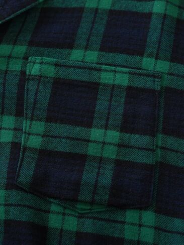 Latuza Men's Cotton Flannel Nightshirt Button Down Sleep Shirt in Saudi Arabia