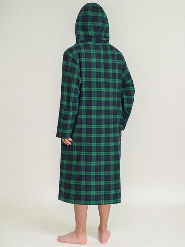 Latuza Men's Hooded Nightshirt Cotton Flannel Sleep Shirt Nightgown in Saudi Arabia