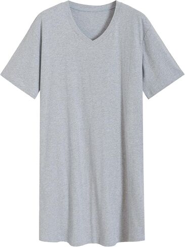 Latuza Men's Cotton Nightshirt Short Nightgown 2 Pack in Saudi Arabia