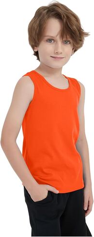 5 حزمة بويز تانك قمم القطن الداخليين الأطفال الذين يعانون من أكمام الطاقم قمم دبابات الرقبة لصالح الشباب الصغار (سن 2-16) in Kuwait