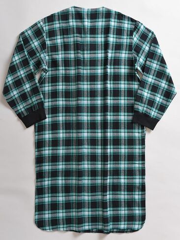 Esenchel Men's Cotton Flannel Nightshirt with Pockets in Saudi Arabia