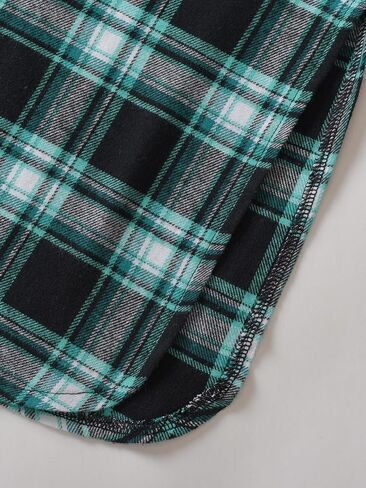 Esenchel Men's Cotton Flannel Nightshirt with Pockets in Saudi Arabia