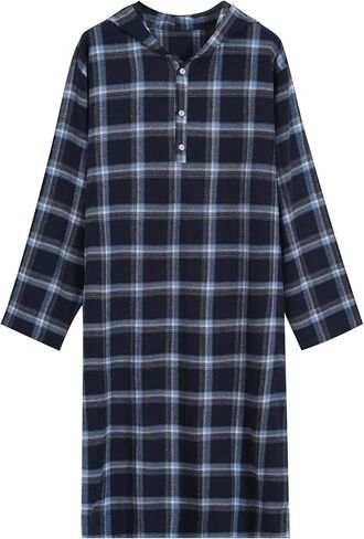 Latuza Men's Hooded Nightshirt Cotton Flannel Sleep Shirt Nightgown in Saudi Arabia