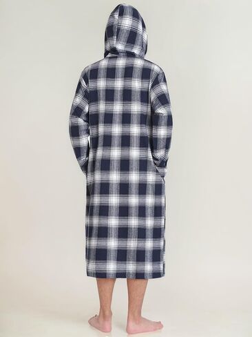 Latuza Men's Hooded Nightshirt Cotton Flannel Sleep Shirt Nightgown in Saudi Arabia