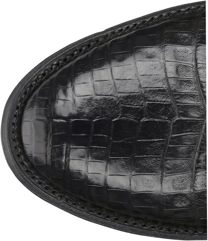 Tony Lama Mens Tremaine Crocs تم تنقيحه 12 بوصة مستدير أحذية القدمين في العجل الأسود - الحجم 8.5 د in Saudi Arabia