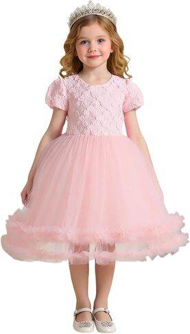 Girls' Dress, Dress Party Flower Dress,Bridesmaid for Wedding,Birthday Party,Photoshoot, Special Occasion in Saudi Arabia