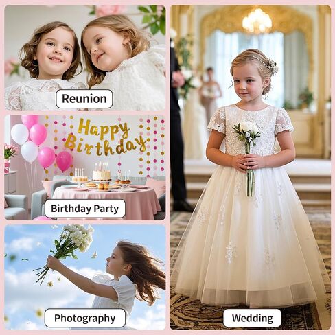 Girls' Dress, Dress Party Flower Dress,Bridesmaid for Wedding,Birthday Party,Photoshoot, Special Occasion in Saudi Arabia