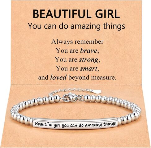 Beautiful Girl You Can Do Amazing Things – Inspirational Bracelet Birthday Christmas Gifts for Teen Girls in Kuwait