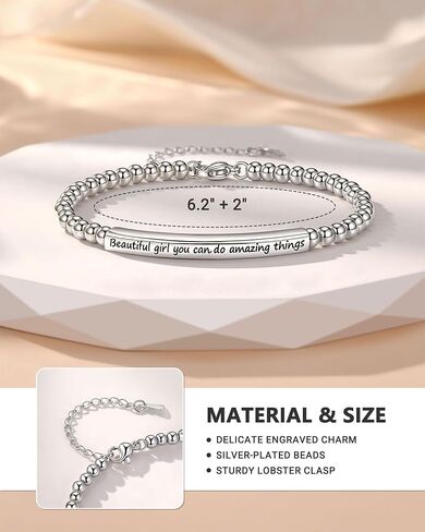 Beautiful Girl You Can Do Amazing Things – Inspirational Bracelet Birthday Christmas Gifts for Teen Girls in Kuwait