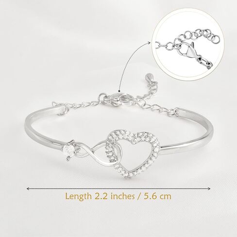 To My Bonus Daughter Bracelet Gift - Infinity Symbol Jewelry with Heartfelt Message Card - Meaningful Stepdaughter Birthday, Christmas, Graduation, or Wedding Gift from Stepmom or Dad in Saudi Arabia