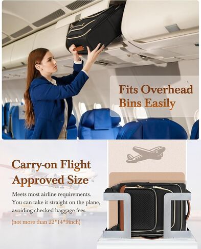 RAKERMORE CARME ON LUGGAGE 22x14x9 Airline Airline Airted ، بحقائب Softside 20 بوصة مع عجلات ، ومجموعات الأمتعة 3 قطع ، وحفلة Rolling على قفل TSA للسفر Weekender in Kuwait