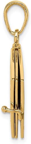 Solid 14K Yellow Gold Ten Commandments Bible Pendant in Saudi Arabia