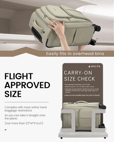 LoveVook Carry On Luggage 22x14x9 Airline Airline Airted ، 22 بوصة ، حقائب Softside مع عجلات الدوار ، حقيبة محمولة خفيفة الوزن مع TSA Lock للنساء ، أمتعة كبيرة لرحلة أعمال السفر in Saudi Arabia