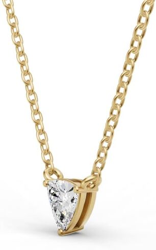 0.25-1 Carat Trillion Cut Lab Grown Diamond Solitaire Floating Pendant With 4 Prong Setting in 14K Gold| Color E-F| VS1-VS2 in Saudi Arabia
