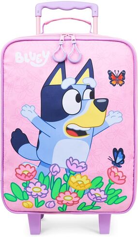 حقيبة Bluey Kids مع عجلات تحمل أمتعة للأولاد ، حقيبة سفر قابلة للطي قابلة للطي قضية صغيرة مع هدايا خفيفة الوزن للأطفال (L18inch x W11.8inch - 15L ، الأزرق) in Saudi Arabia