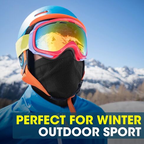 Wtactful Winter Neck Warmer Gaiter (1 pack أو 2 pack) ، قناع الوجه للتنفس للتزلج ، الجليد ، الجري ، المشي لمسافات طويلة in Kuwait