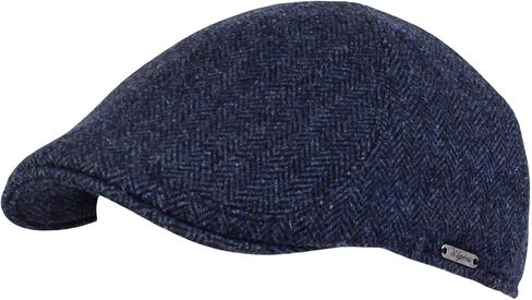Men's Herringbone Shetland Pub Cap with Curved Peak in Kuwait