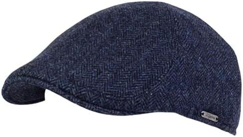 Men's Herringbone Shetland Pub Cap with Curved Peak in Kuwait