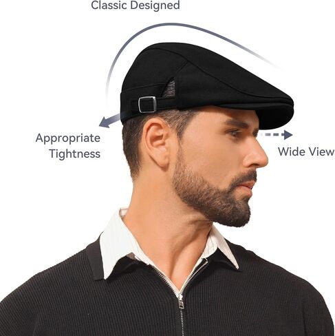 قبعات Newsboy Hat Cotton قابلة للتعديل قبعات مسطحة Ivy Ivy Gatsby Cap Cabbie Golf Hunting Hats for Men in Kuwait