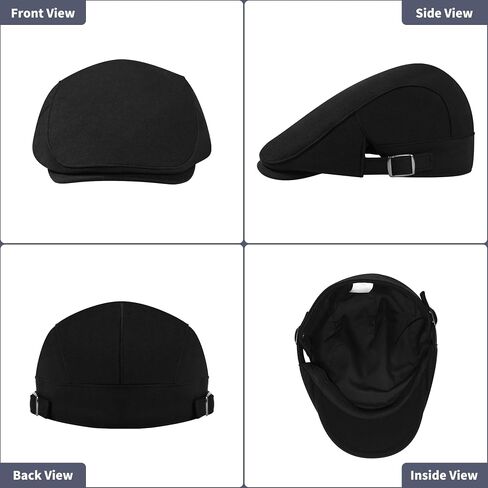 قبعات Newsboy Hat Cotton قابلة للتعديل قبعات مسطحة Ivy Ivy Gatsby Cap Cabbie Golf Hunting Hats for Men in Kuwait