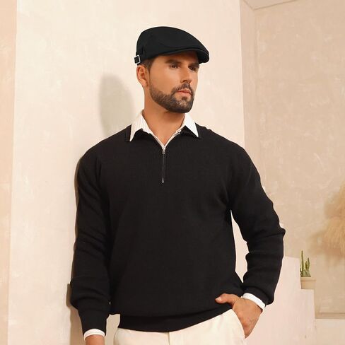قبعات Newsboy Hat Cotton قابلة للتعديل قبعات مسطحة Ivy Ivy Gatsby Cap Cabbie Golf Hunting Hats for Men in Kuwait