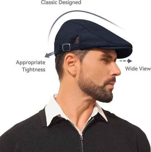 قبعات Newsboy Hat Cotton قابلة للتعديل قبعات مسطحة Ivy Ivy Gatsby Cap Cabbie Golf Hunting Hats for Men in Kuwait