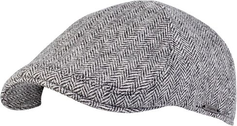 Men's Herringbone Shetland Pub Cap with Curved Peak in Kuwait