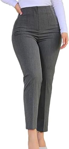 Womens High Waisted Pants 2025 Trendy Pleated Straight Leg Dress Pant Business Work Casual Trousers in Kuwait