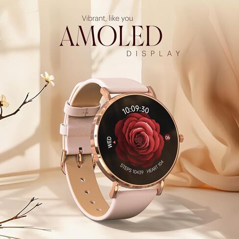 NoiseFit Diva 2 Fashion Smartwatch for Women – 36mm AMOLED Display, Sleek, Metallic Finish, Female Cycle Tracker, Sleep, AI Voice Assistant, 100+ Sports, Health, Fitness, 7-Day Battery (Rose Pink) in Saudi Arabia