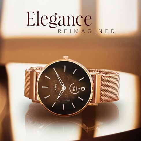 Noisefit Diva 2 Fashion Smartwatch for Women-عرض 36 مم AMOLED ، أنيقة ، النهاية المعدنية ، تعقب دورة الإناث ، النوم ، مساعد صوت الذكاء الاصطناعي ، 100+ الرياضة ، الصحة ، اللياقة البدنية ، بطارية لمدة 7 أيام (رابط الورد) in Saudi Arabia