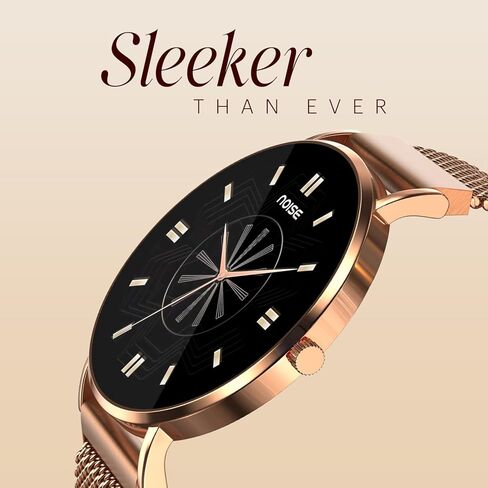 Noisefit Diva 2 Fashion Smartwatch for Women-عرض 36 مم AMOLED ، أنيقة ، النهاية المعدنية ، تعقب دورة الإناث ، النوم ، مساعد صوت الذكاء الاصطناعي ، 100+ الرياضة ، الصحة ، اللياقة البدنية ، بطارية لمدة 7 أيام (رابط الورد) in Saudi Arabia