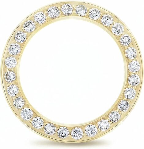 Ewatchparts Ladies 2Ct Bead Set 18ky Natural Diamond Bezel متوافق مع Rolex Date ، Datejust 26mm in Saudi Arabia