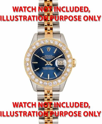 Ewatchparts Ladies 2Ct Bead Set 18ky Natural Diamond Bezel متوافق مع Rolex Date ، Datejust 26mm in Saudi Arabia